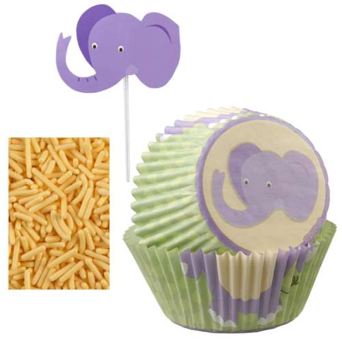 Elephant Cupcake Decorating Kit - Click Image to Close